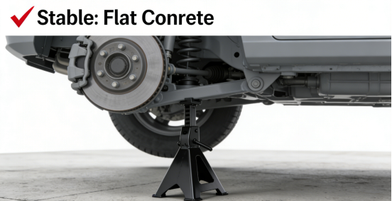 Correct Jack Stand placement on chassis support point