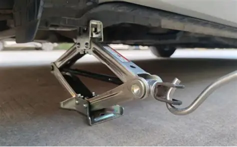 
folding jack stand in compact storage position for portability