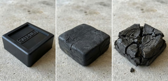 Evolution of a degraded rubber pad used with Jack Stands for vehicle protection.